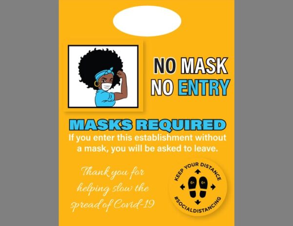 Mask Sign Template